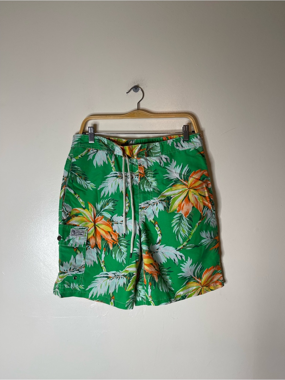 Polo Ralph Lauren Swimwear Trunks Lined Shorts Mens Size Medium Floral Aloha